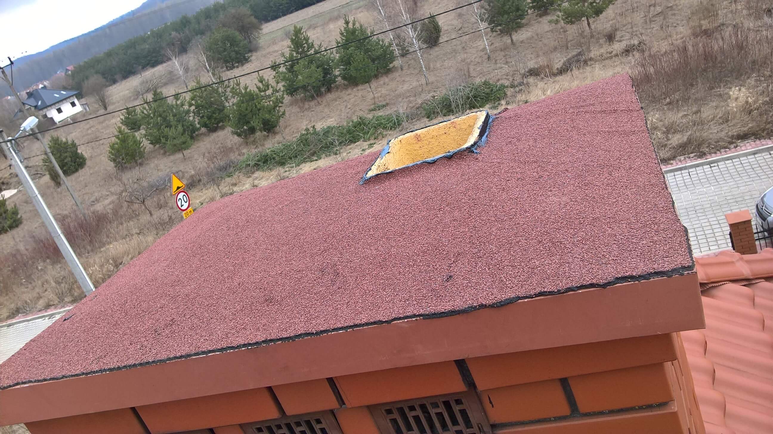 Komin na dachu